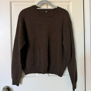 UNIQLO Women's 100% Wool Sweater, Brown, Size S